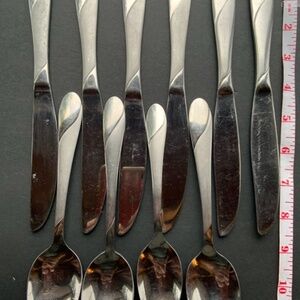 Cambridge Flatware Stainless Steel PCS Swirl Brand Satin 6 Knives 3 Tbs